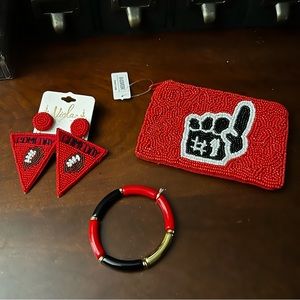 Georgia Bulldog Beaded Jewelry